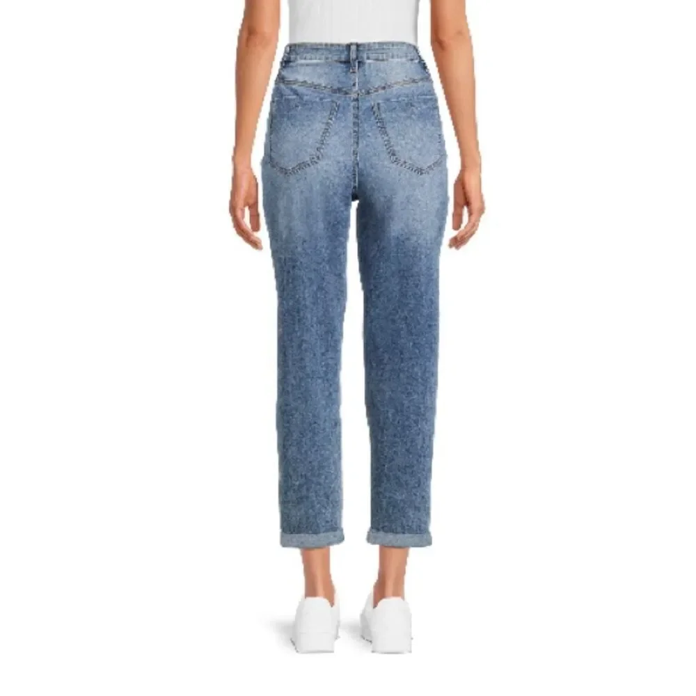 Women’s Juniors Cinched Mom Denim Jeans Pants Size 5